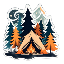 camping forest fires SVG PNG design
