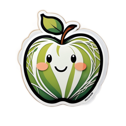 sticker smilingapple SVG PNG design with clean design elements