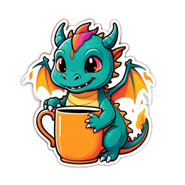 dragon coffee SVG PNG design