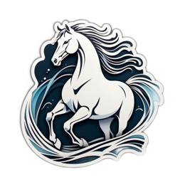 horse wave SVG PNG design