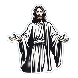 religious icon sticker SVG PNG design with clean design elements