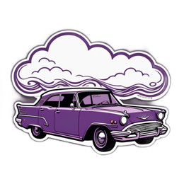 auto purple SVG PNG design with clean design elements
