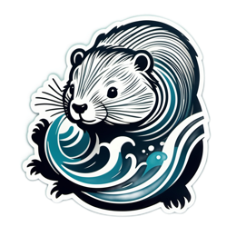 print otter SVG PNG design with clean design elements