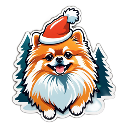 festive pomeranian SVG PNG design