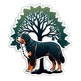 pets dog tree SVG PNG design with clean design elements