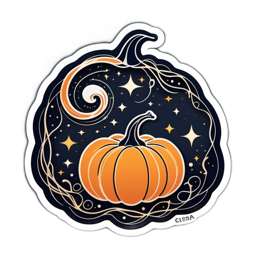 pumpkin nightscape SVG PNG design with clean design elements