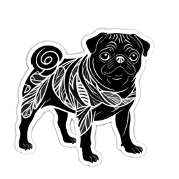 black pug SVG PNG design