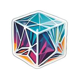 vibrant cube SVG PNG design with clean design elements