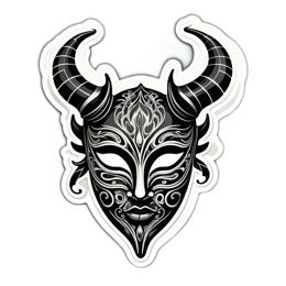 mask fantasy SVG PNG design with clean design elements