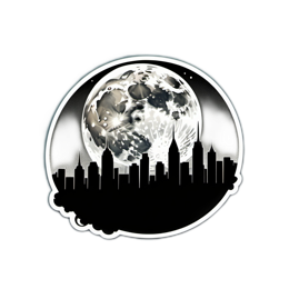 moon silhouette SVG PNG design with clean design elements