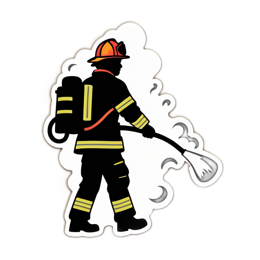 firefighter rescue SVG PNG design with clean design elements