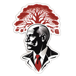 portrait tree SVG PNG design with clean design elements