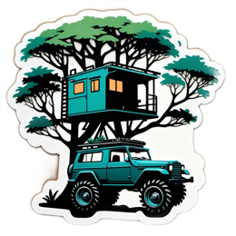 treehouse vehicle SVG PNG design with clean design elements