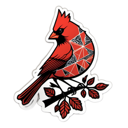 cardinal geometric SVG PNG design with clean design elements