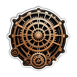 mechanism sticker SVG PNG design with clean design elements