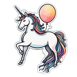 unicorn balloon colorful SVG PNG design