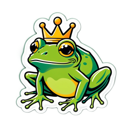frog king SVG PNG design with clean design elements