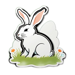 quotes rabbit SVG PNG design with clean design elements