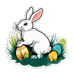 animals bunny eggs SVG PNG design