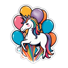 unicorn balloons SVG PNG design