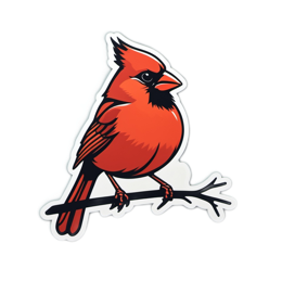 cardinal bird SVG PNG design with clean design elements