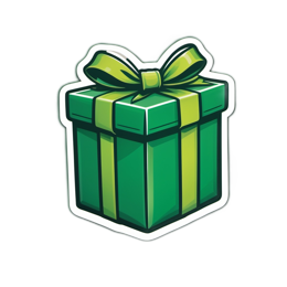 gift green bow SVG PNG design with clean design elements