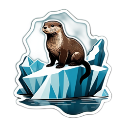 nature otter SVG PNG design with clean design elements