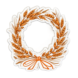 autumn wreath SVG PNG design with orange and red floral elements