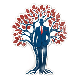 tree man leaves SVG PNG design with clean design elements