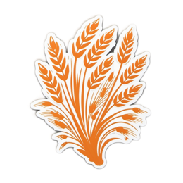 wheat orange SVG PNG design with clean design elements