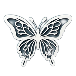 butterfly paper cut SVG PNG design with clean design elements