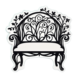furniture flowerdesign floral SVG PNG design with clean design elements, black and white floral elements