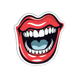stickers mouth SVG PNG design with clean design elements