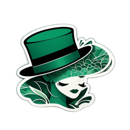 green hat fashion SVG PNG design with clean design elements