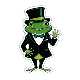 frog tuxedo SVG PNG design with clean design elements