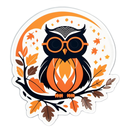 fall owl SVG PNG design with clean design elements