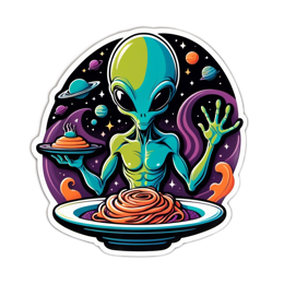 alien pasta SVG PNG design