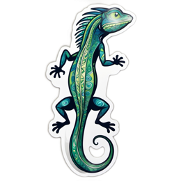 lizard SVG PNG design with clean design elements