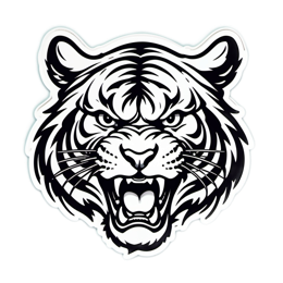 tiger head SVG PNG design with clean design elements