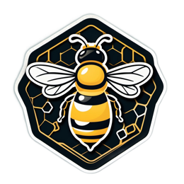 bee hive sticker SVG PNG design with clean design elements