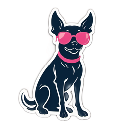 sunglasses cooldog SVG PNG design with clean design elements