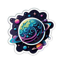 space sticker SVG PNG design