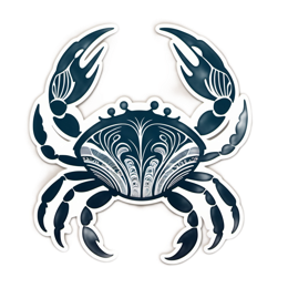crab illustration SVG PNG design with clean design elements