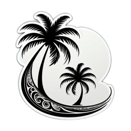 tropical sticker SVG PNG design with clean design elements