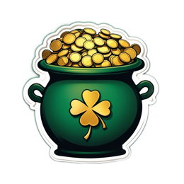 st patricks day gold pot SVG PNG design