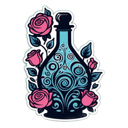 roses bottle SVG PNG design