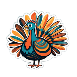 turkey vibrantfeathers SVG PNG design with clean design elements