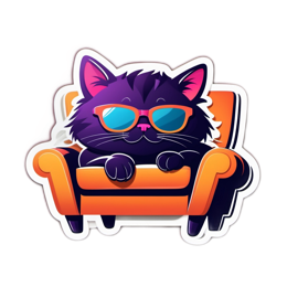 chillin cat sunglasses SVG PNG design