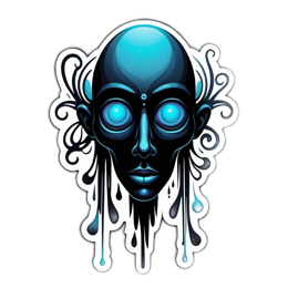 sticker artificial intelligence SVG PNG design with clean design elements