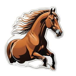 horse drawing SVG PNG design with clean design elements